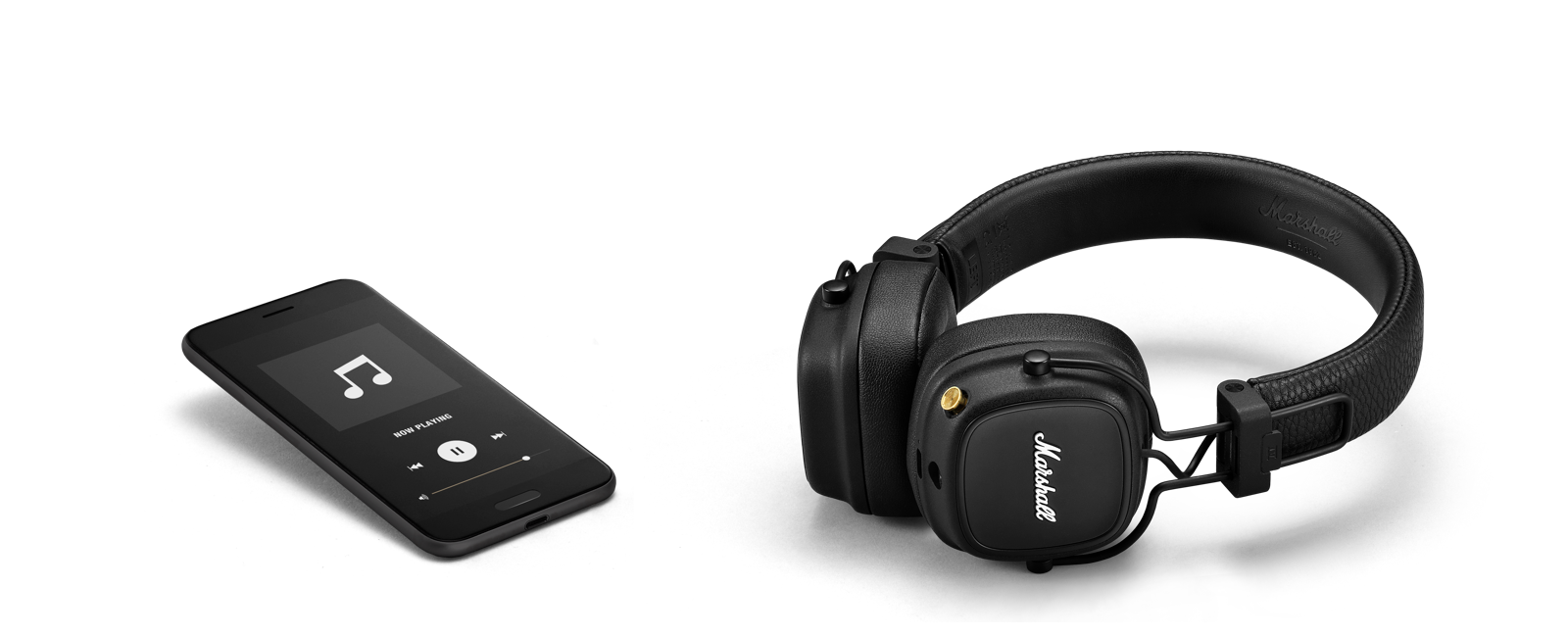 Marshall Major IV Auriculares Bluetooth en la oreja, negro y altavoz  portátil Bluetooth Emberton - Negro
