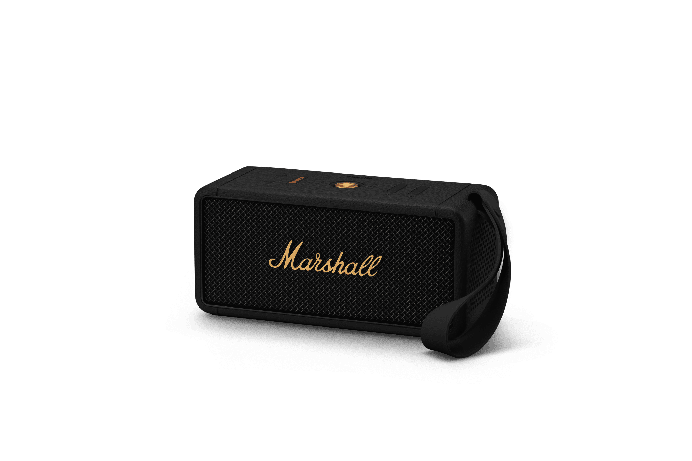 Marshall Middleton - Portable Bluetooth Speaker with Power Bank and  Detachable Carry Strap, 20+ Hours of Portable Playtime - Black & Brass :  : Electronics